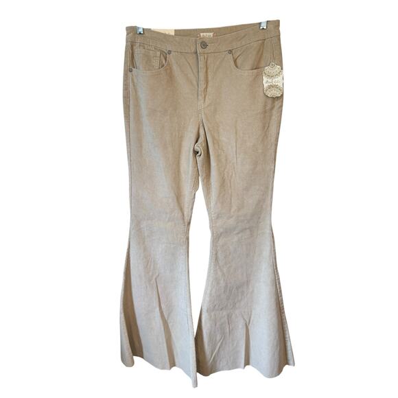 ALTAR'D STATE NWT High Rise Flare Corduroy Pants Beige Size 30 Hippie Fall - Picture 2 of 8